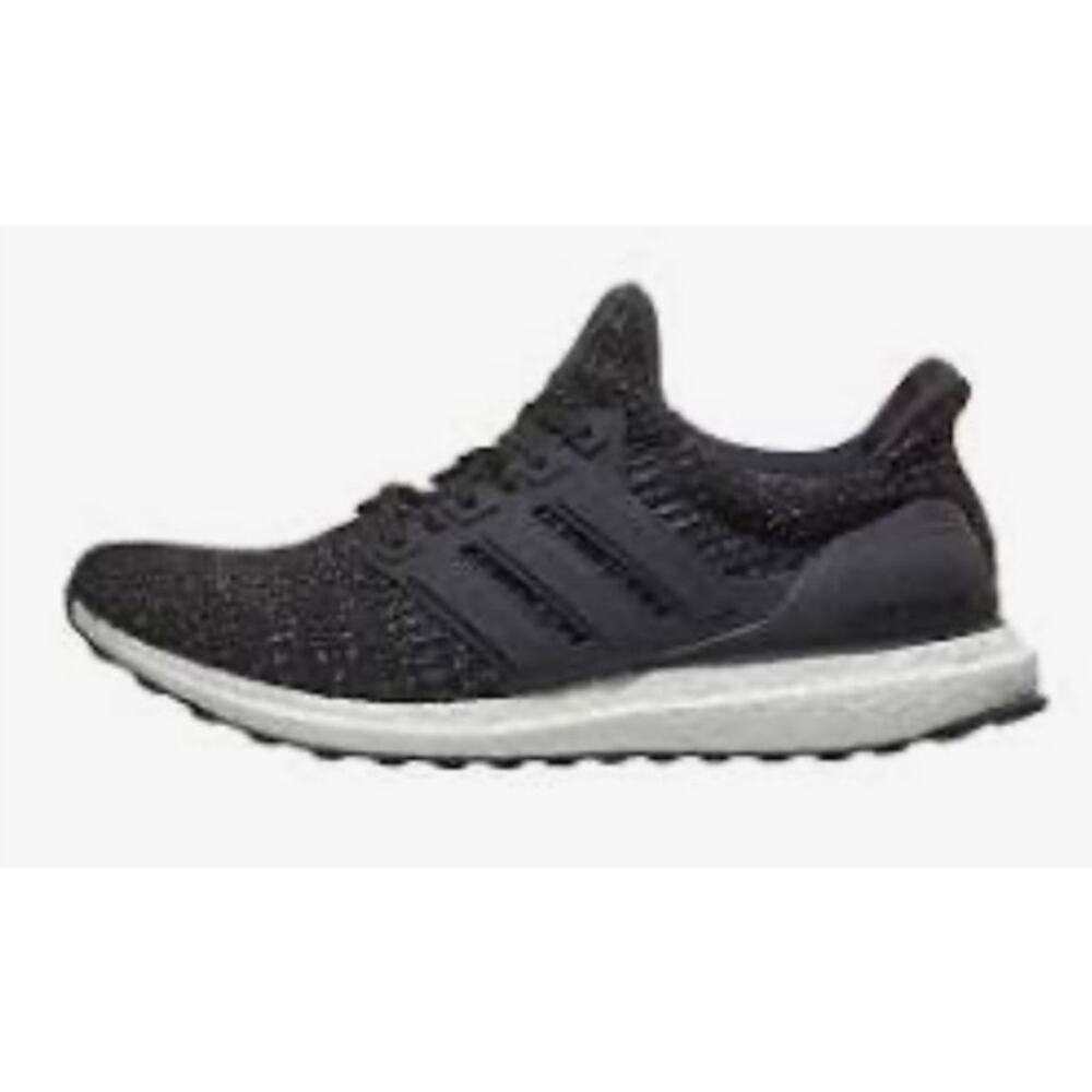 Adidas Mens Ultraboost 4.0 Running Shoes Black White Speckle Primeknit Sz 8